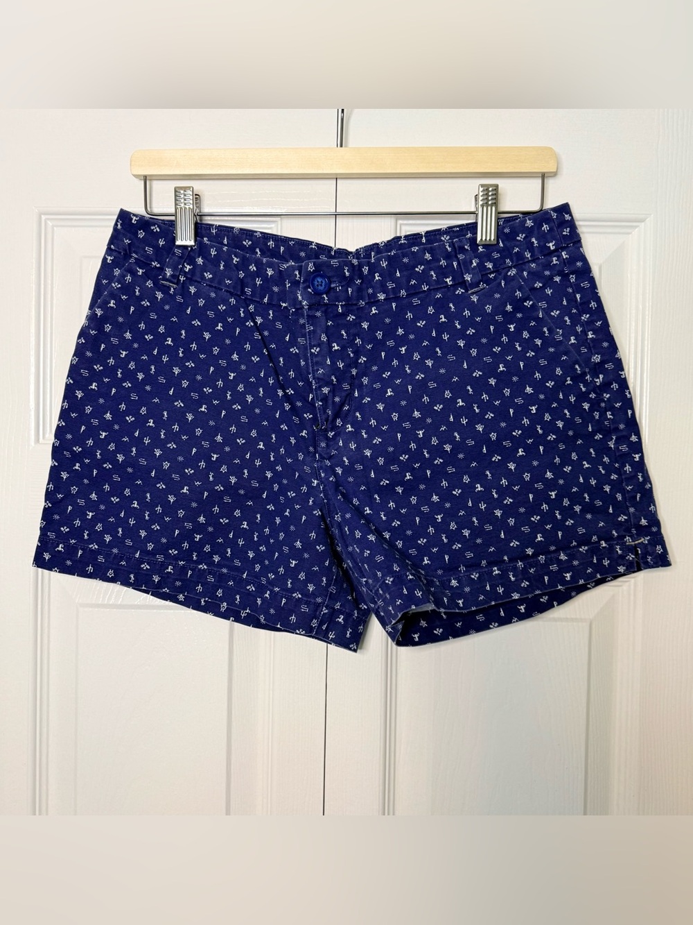 Patagonia Navy Blue Anchor-Print Women's Jean Shorts